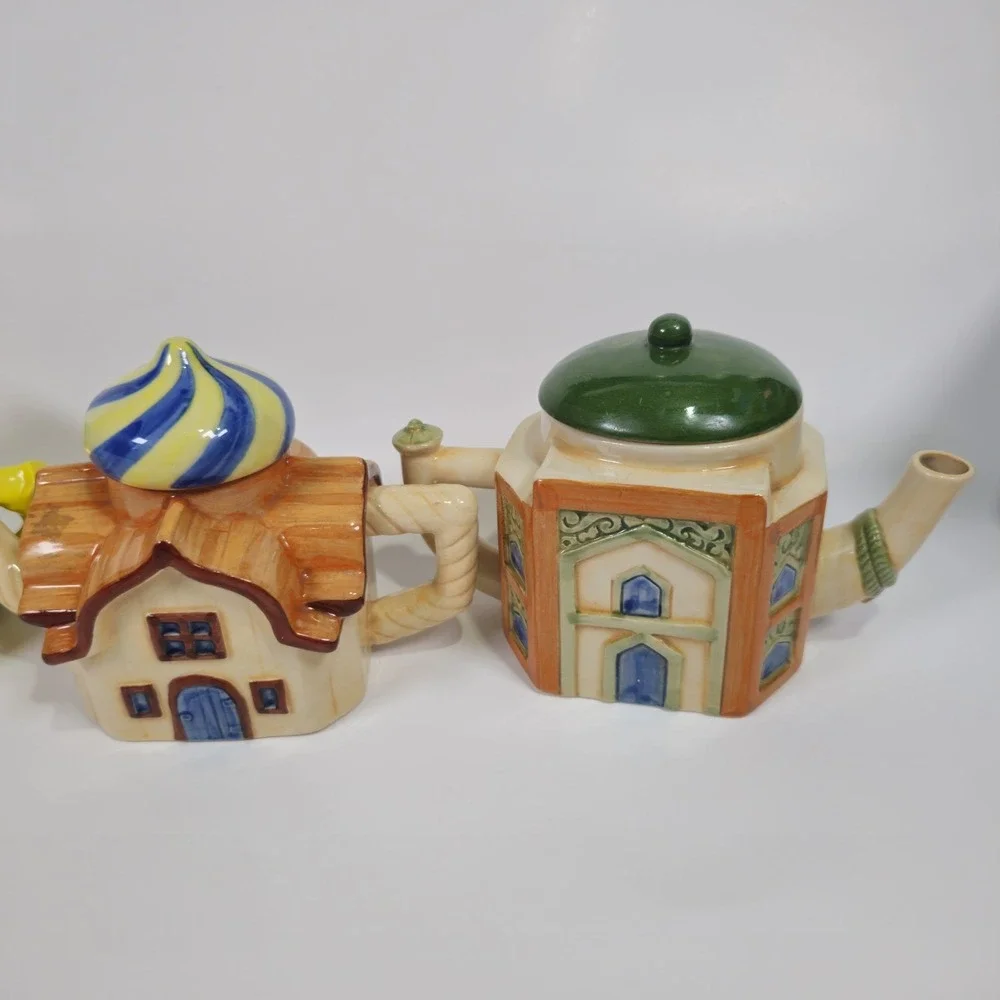 1982 House of Katayama Set Of 3 New Mini Teapots, Creamer, Japan Mini House